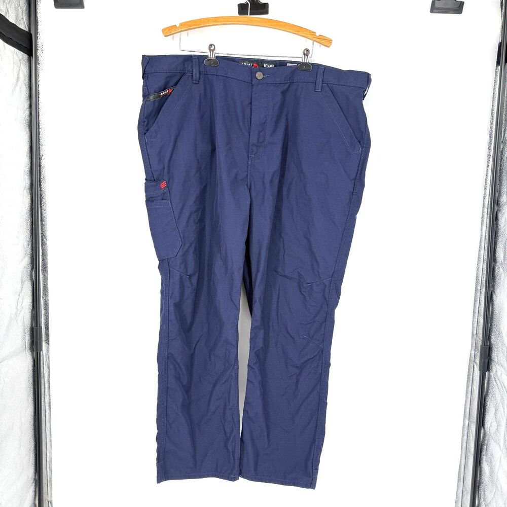Ariat Blue FR CAT 2 Duralight M4 Relaxed Boot Ripstop Cargo Pants Size 44 x 30
